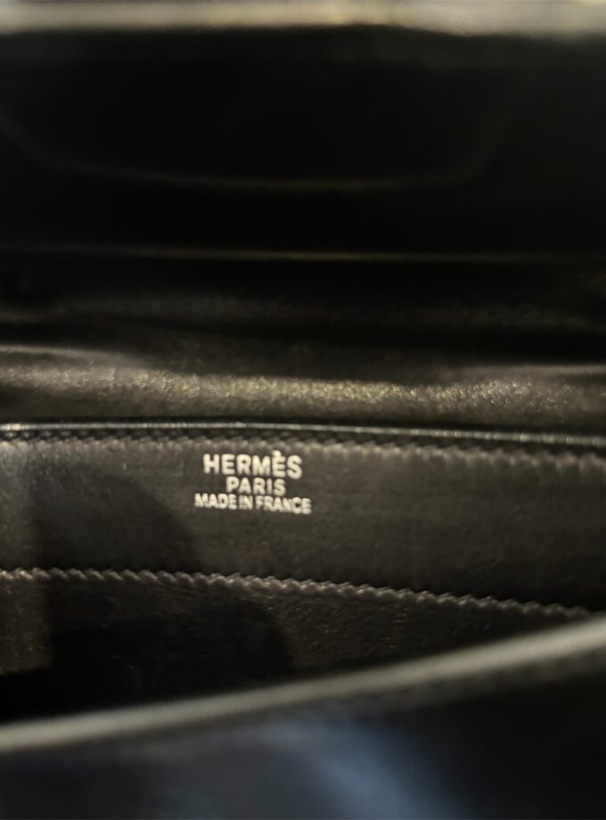 Sac à dépêches Hermès Petit 27 cuir box noir