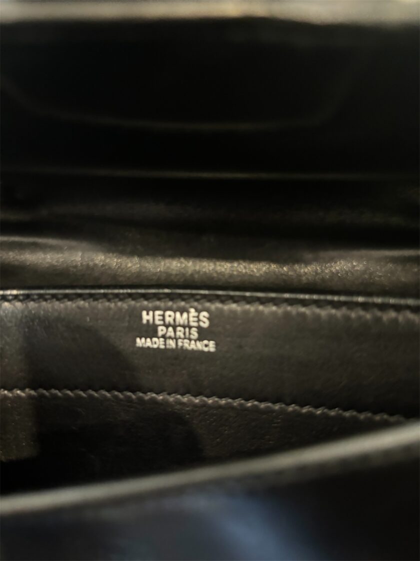 Sac à dépêches Hermès Petit 27 cuir box noir – Image 6