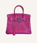 sac Hermès Birkin 30 cuir Epsom rose Tyrian rouge Rubis