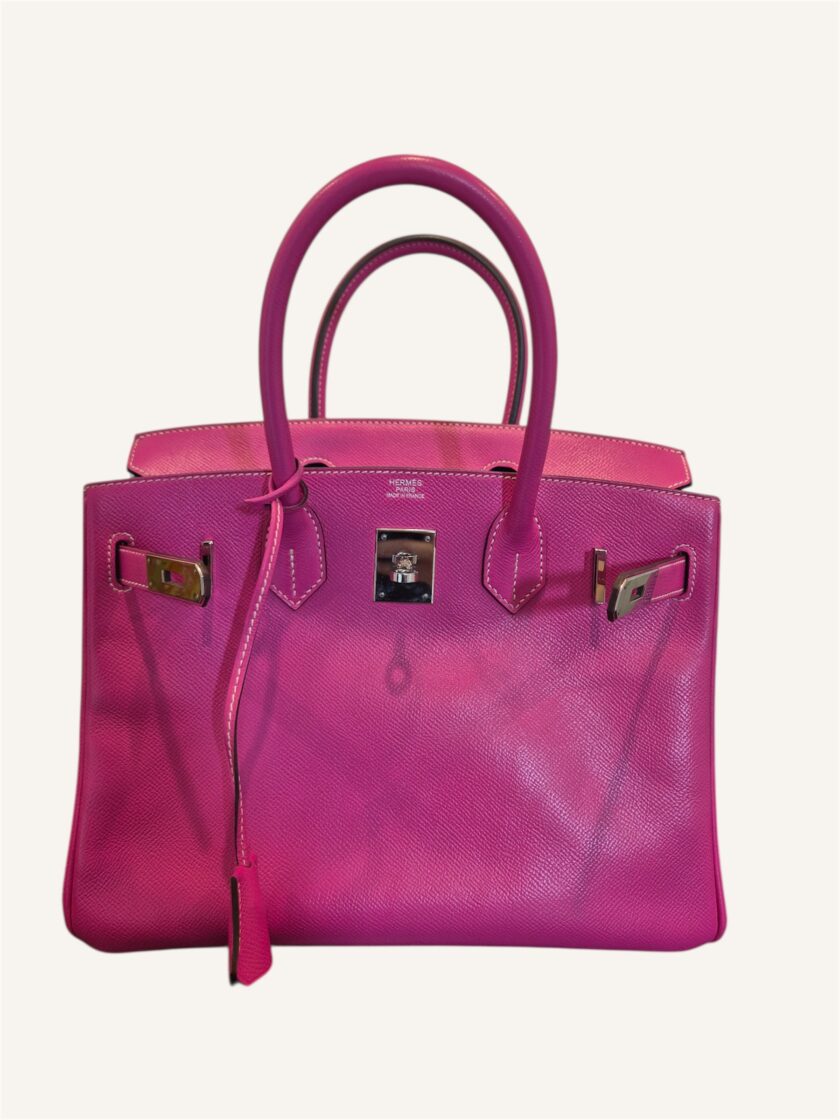 Sac Hermès Birkin 30 Rose Tyrian x Rouge Ruby – Image 7