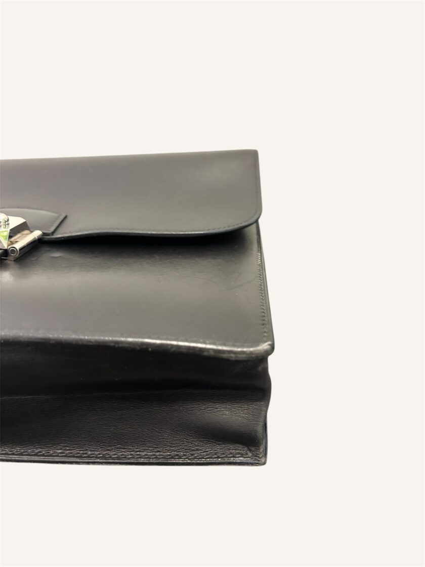 Sac à dépêches Hermès Petit 27 cuir box noir – Image 10