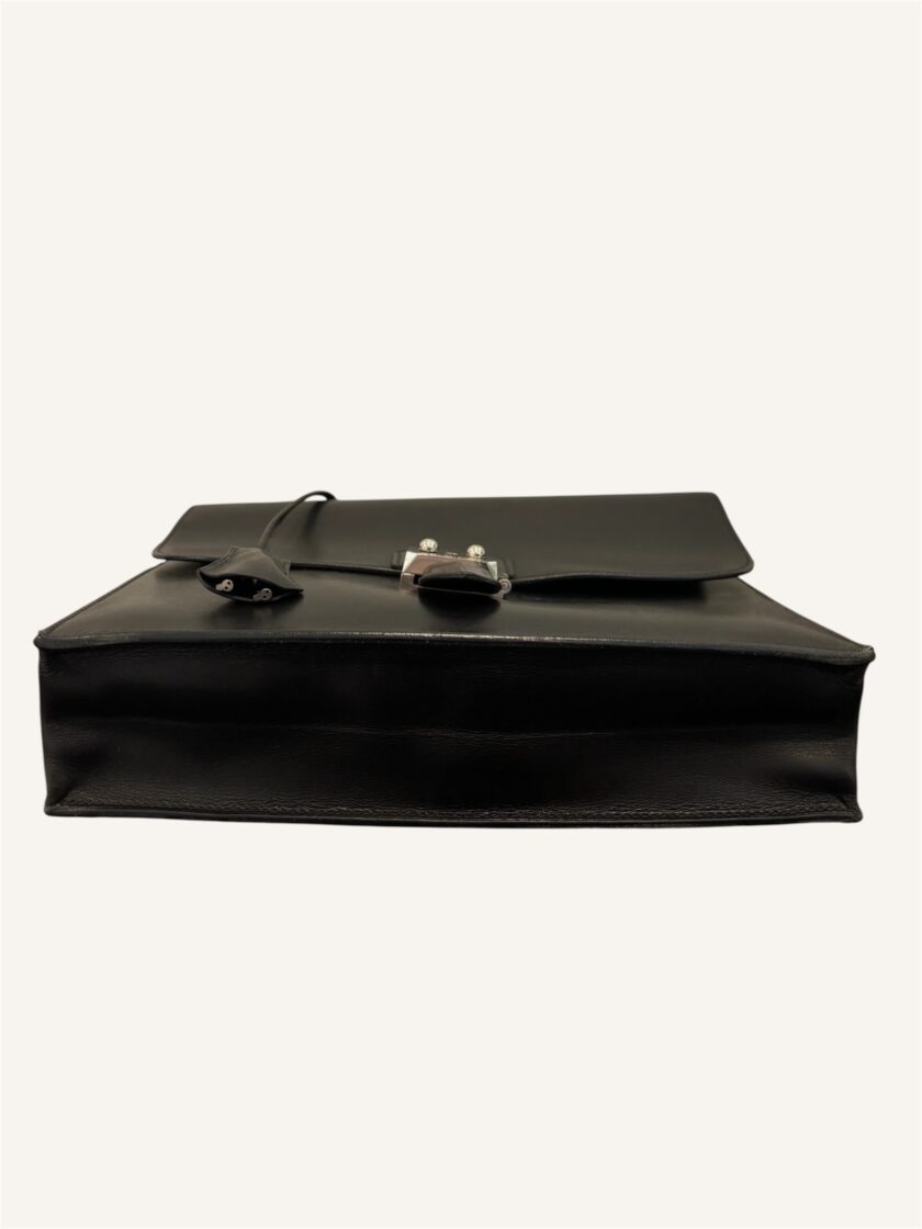 Sac à dépêches Hermès Petit 27 cuir box noir – Image 9