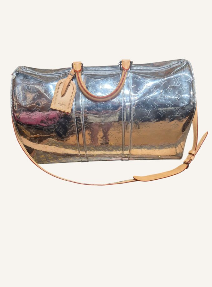 sac Louis Vuitton Keepall Miroir bandoulière cuir vache