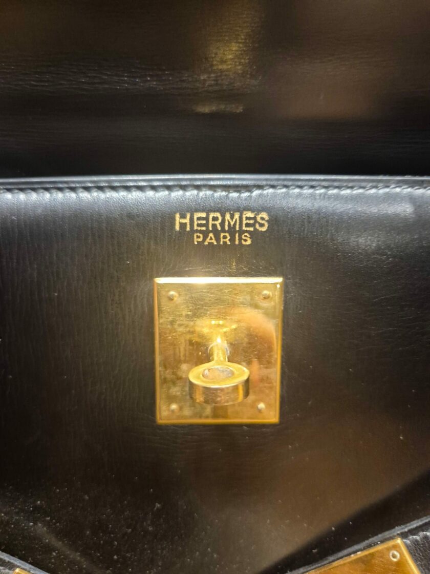 Sac Hermès Kelly 35 noir sellier – Image 4