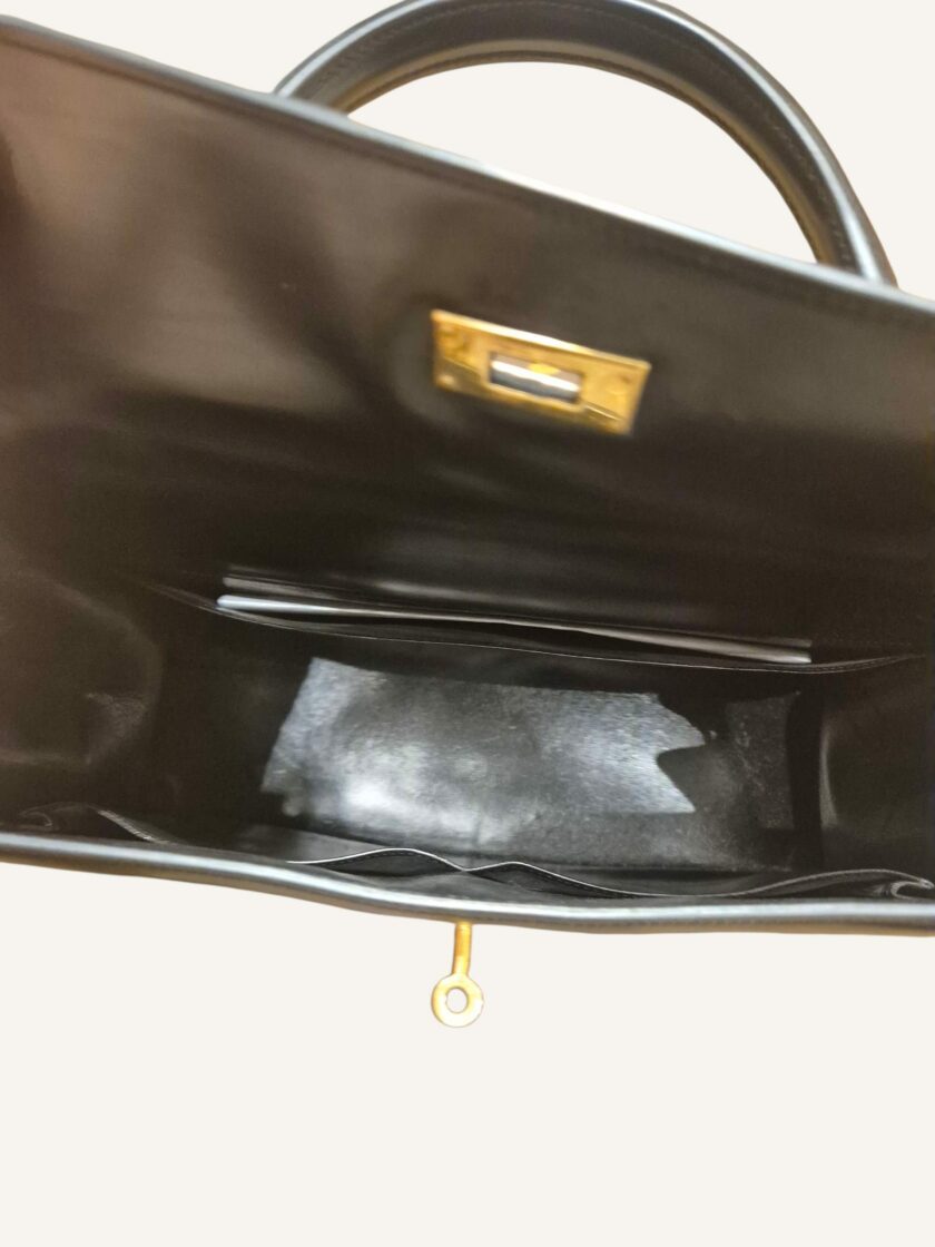 Sac Hermès Kelly 35 noir sellier – Image 3