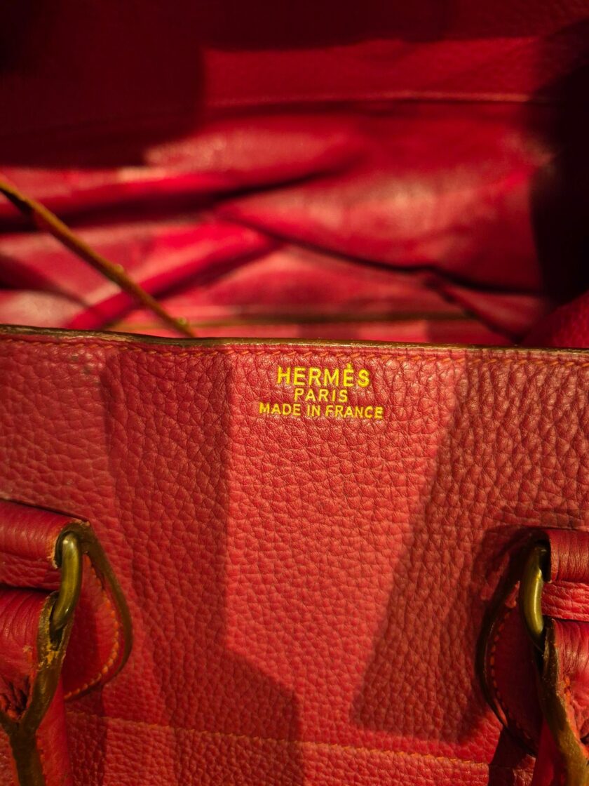 Sac Hermès Drag rouge – Image 7