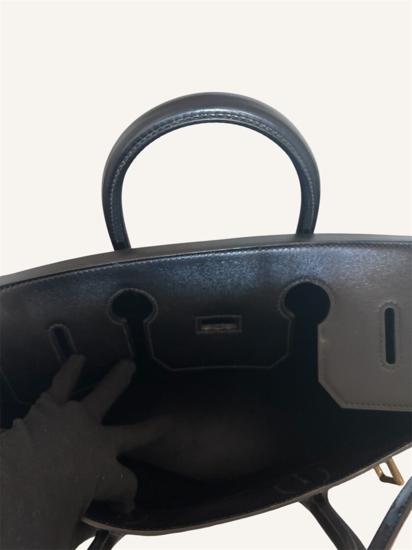 Sac Hermès HAC 40 box noir – Image 4