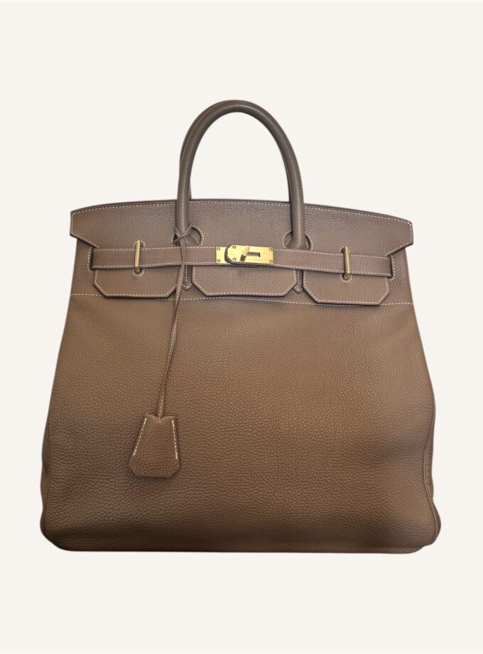 sac Hermès HAC 40 cuir taurillon étoupe gold 2011