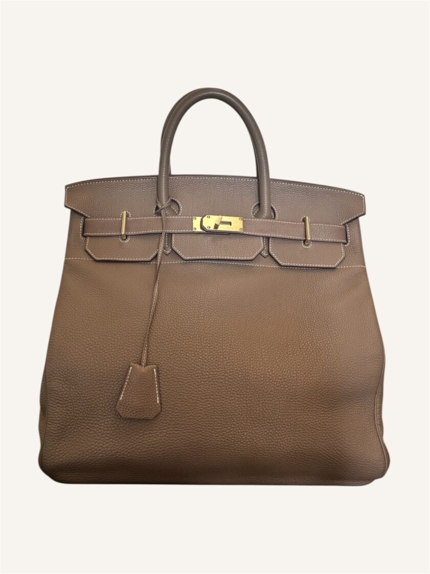 sac Hermès HAC 40 cuir taurillon étoupe gold 2011