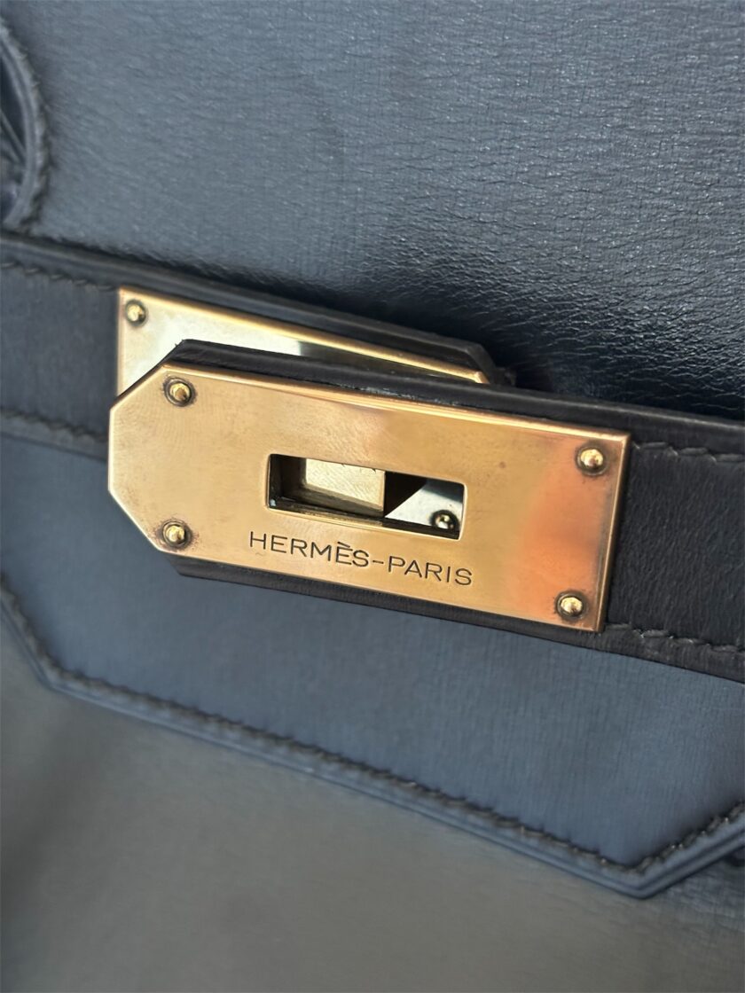 Sac Hermès HAC 40 box noir – Image 7