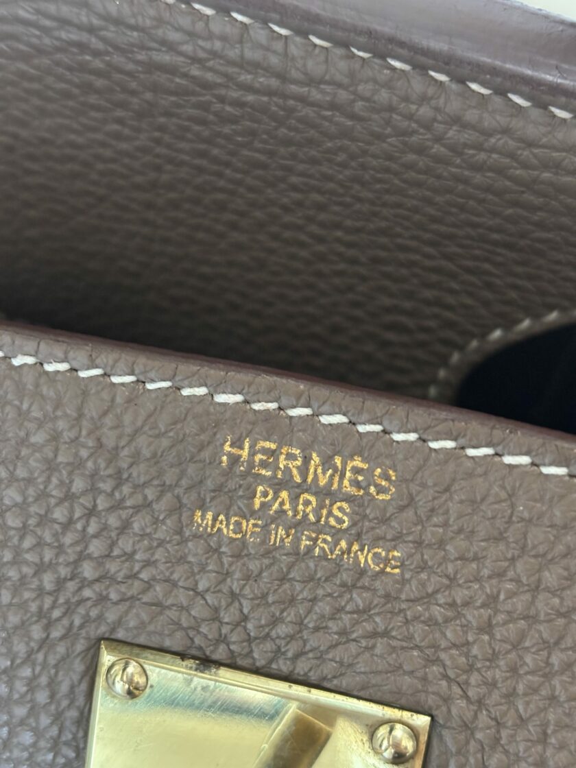 Sac Hermès HAC 40 étoupe taurillon – Image 10