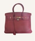 sac Hermès Birkin 35 cuir Clémence bois de rose 2011