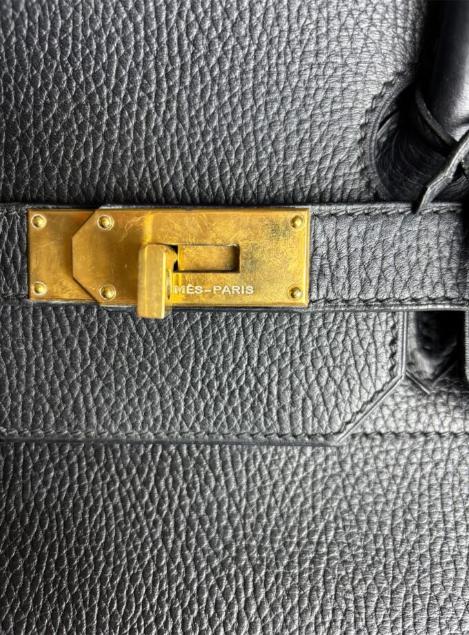 Sac Hermès HAC 40 Ardennes noir gold