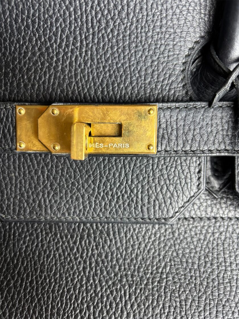 Sac Hermès HAC 40 Ardennes noir gold – Image 7