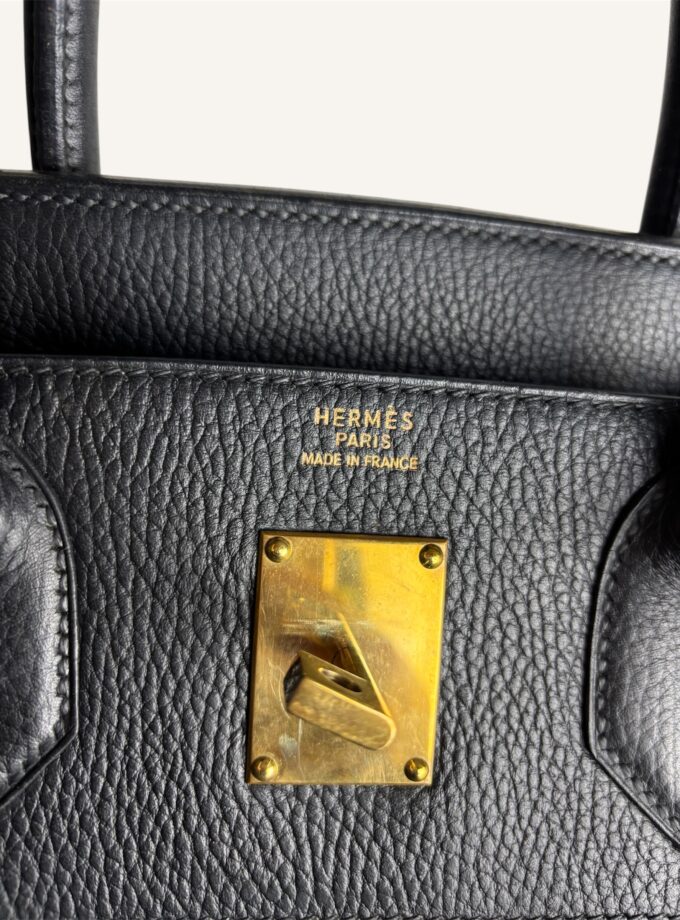 Sac Hermès HAC 40 Ardennes noir gold