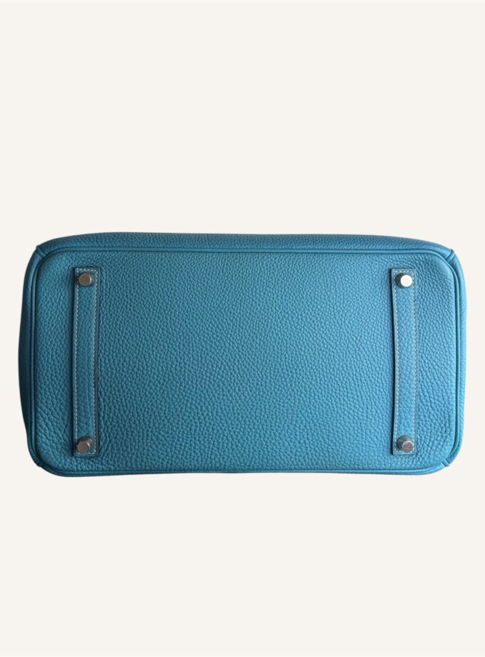 Sac Hermès Birkin 35 Togo bleu jean