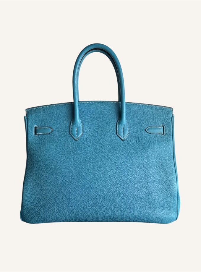 Sac Hermès Birkin 35 Togo bleu jean