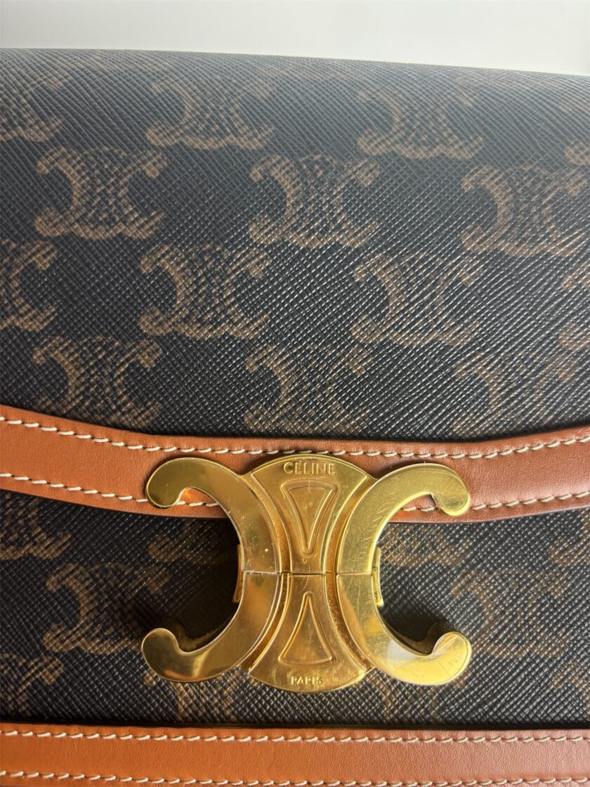 Sac Céline teen triomphe toile & cuir – Image 3