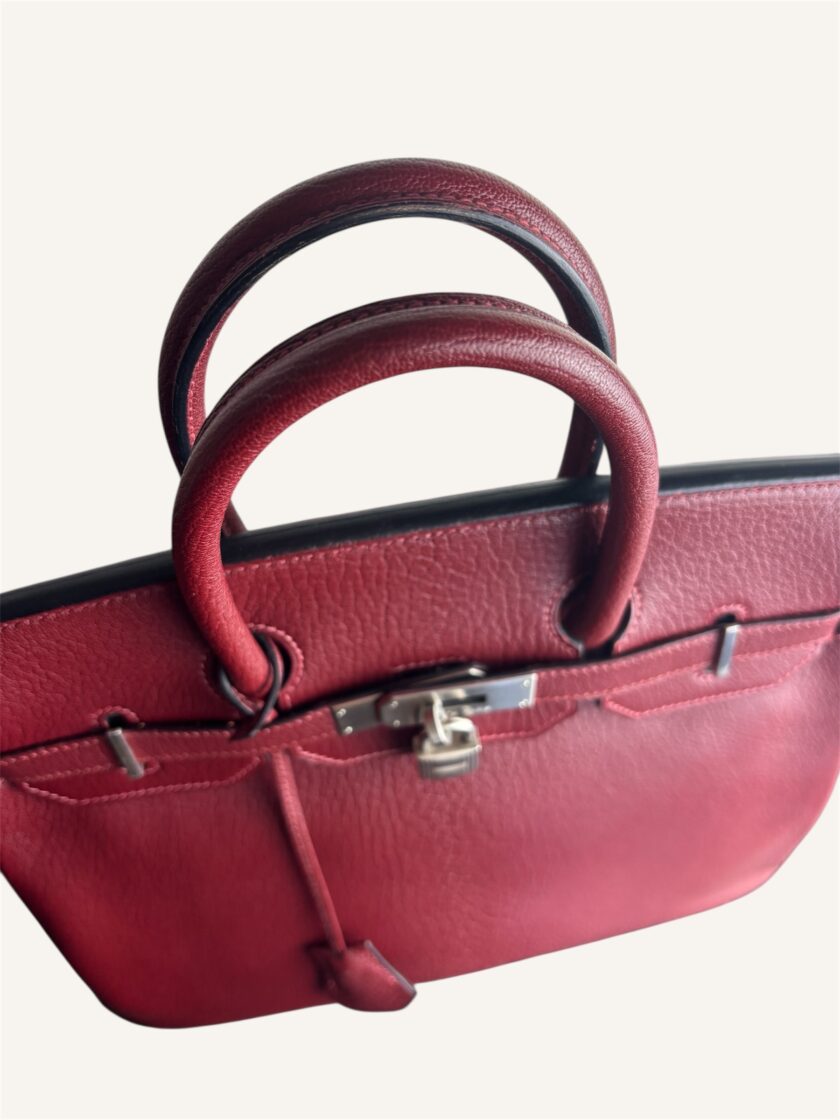 Sac Hermès HAC 32 Chèvre Rouge H – Image 7