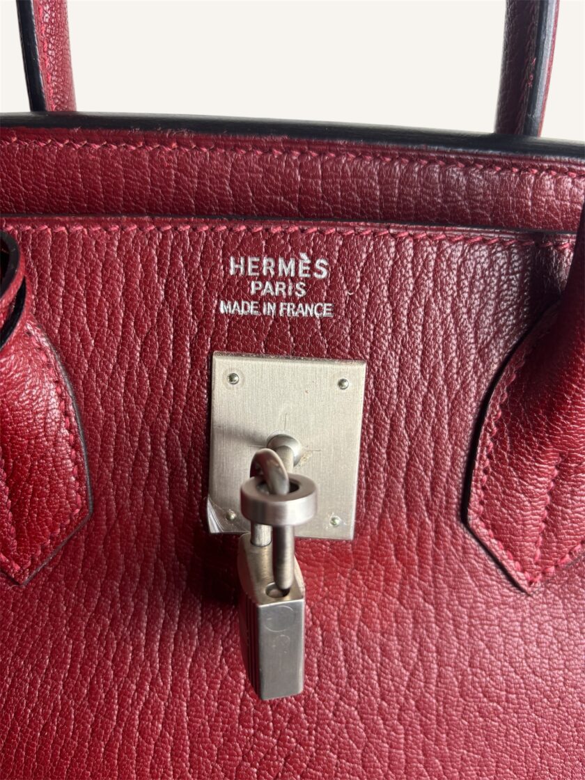 Sac Hermès HAC 32 Chèvre Rouge H – Image 6