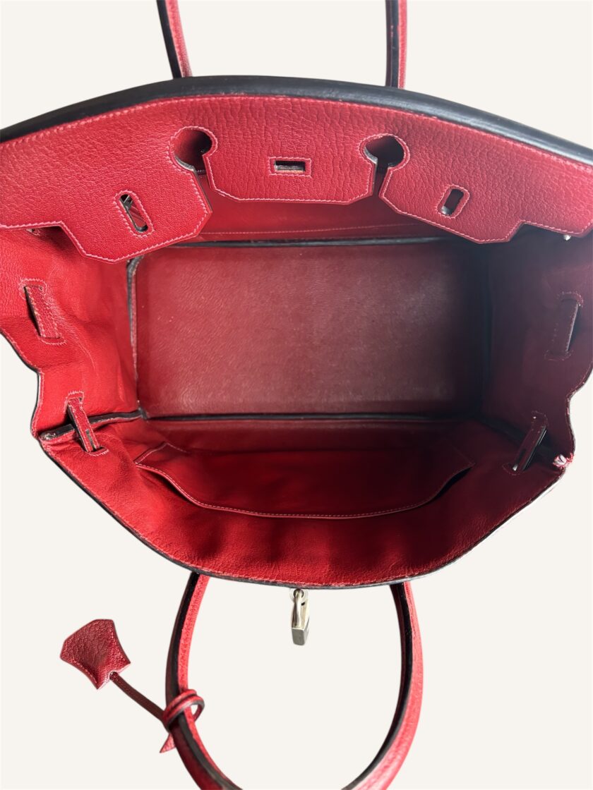 Sac Hermès HAC 32 Chèvre Rouge H – Image 5