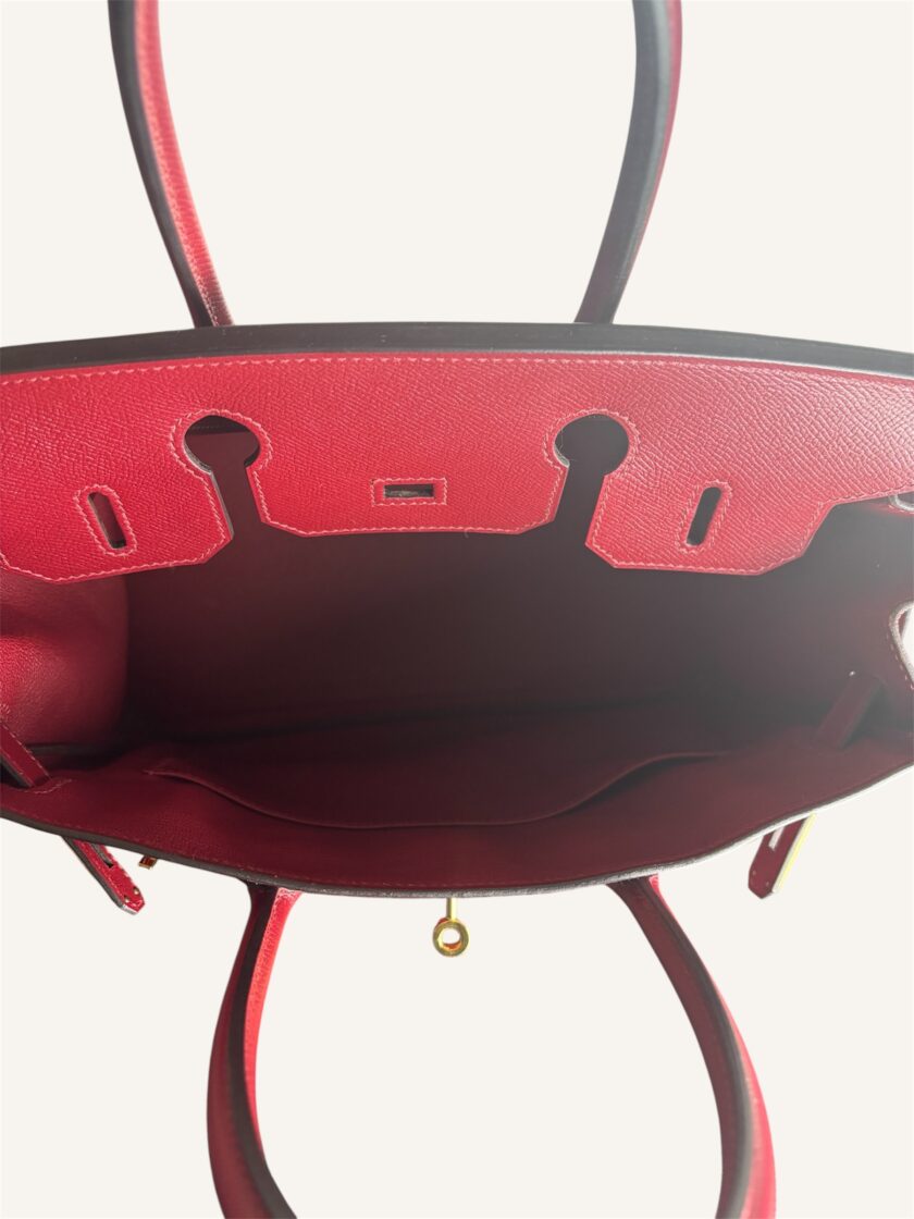 Sac Hermès Birkin 30 Epsom rouge grenat – Image 6