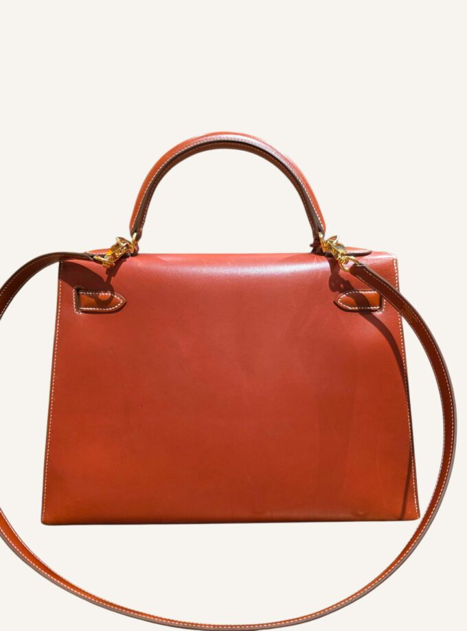 Sac Hermès Kelly 32 box rouge brique