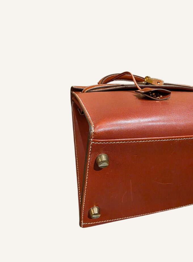 Sac Hermès Kelly 32 box rouge brique