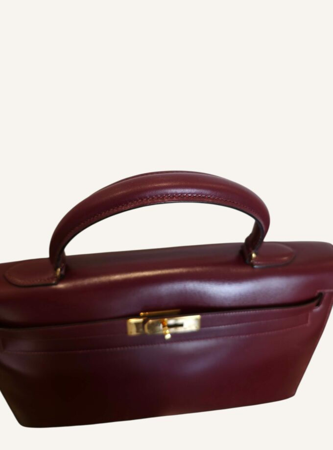 Hermès Kelly 35 red box leather bag H