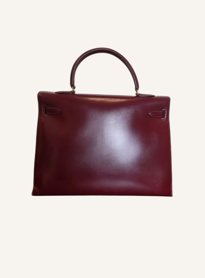 Hermès Kelly 35 red box leather bag H