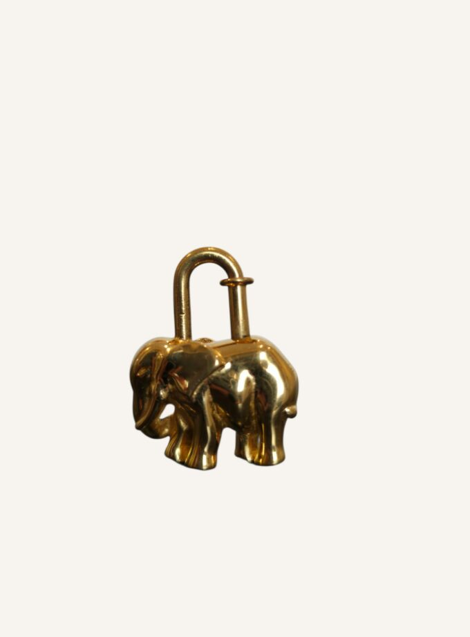 Bijou Hermès Cadenas Eléphant Doré