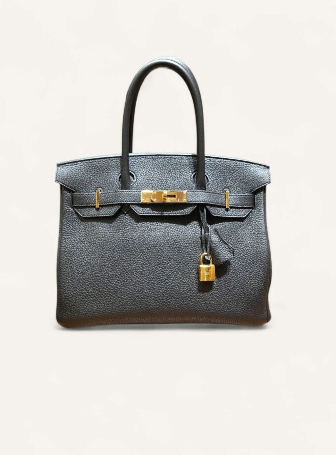 sac Hermès Birkin 30 cuir Togo noir or 2023