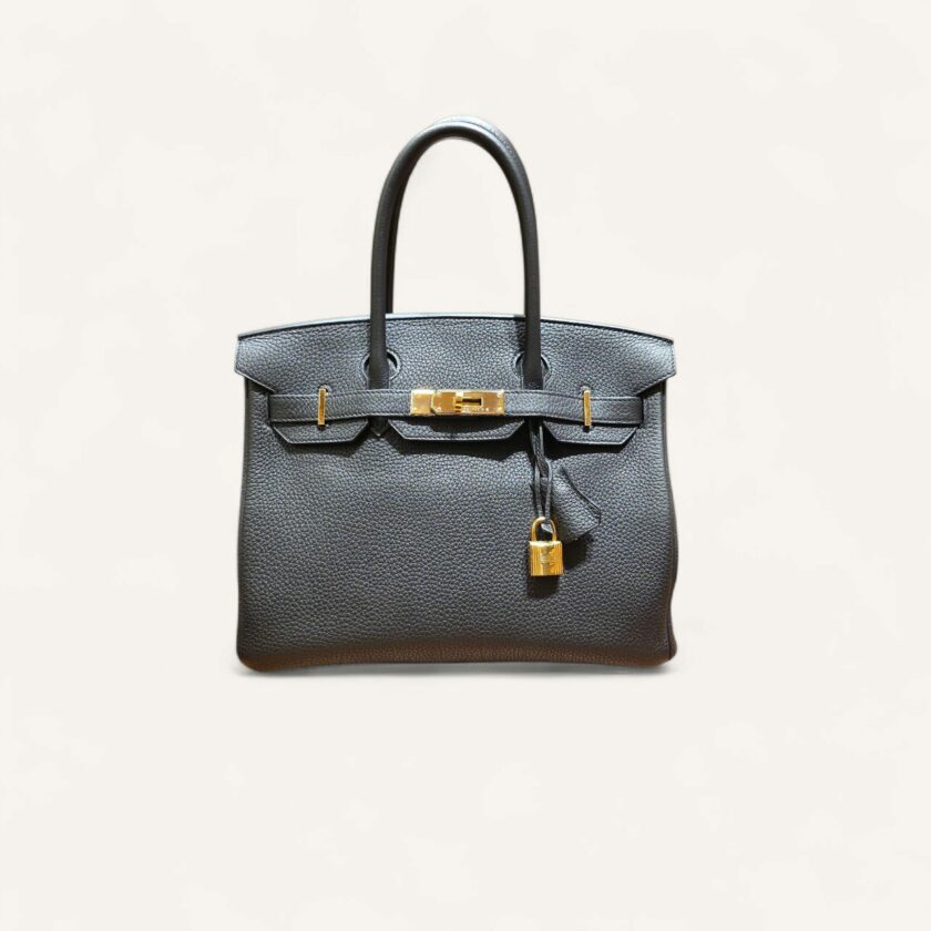 sac Hermès Birkin 30 cuir Togo noir or 2023