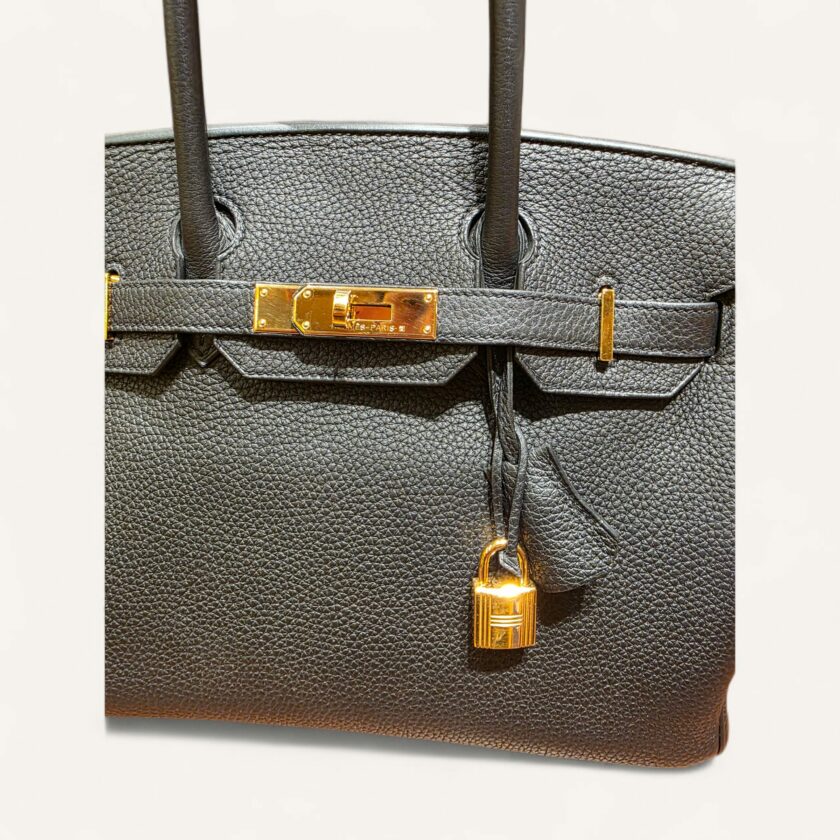 sac Hermès Birkin 30 cuir Togo noir or 2023