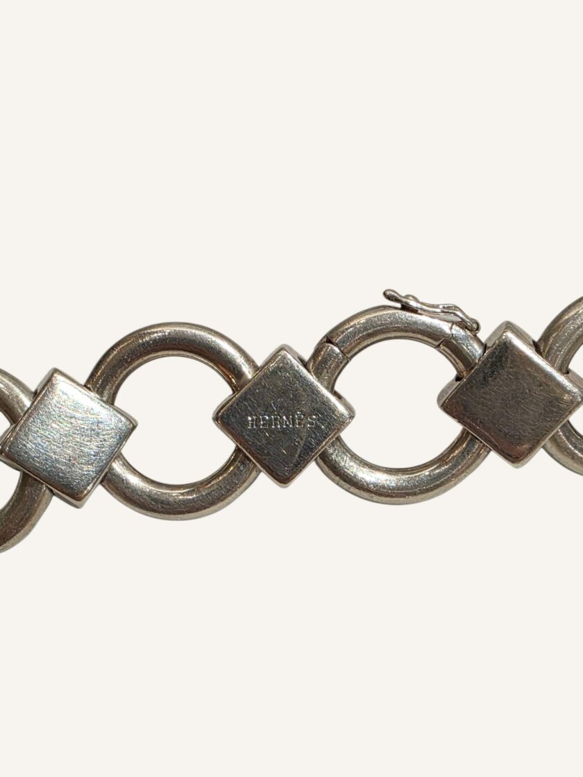 collier Hermès vintage argent massif Lancelot