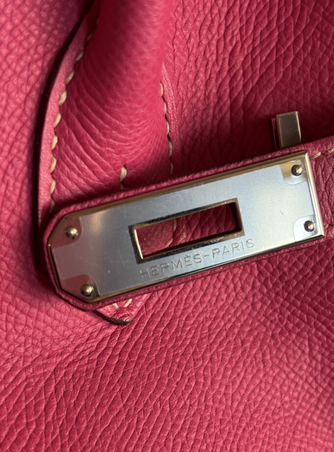 Sac Hermès Birkin 30 Epsom rose extrême / rouge