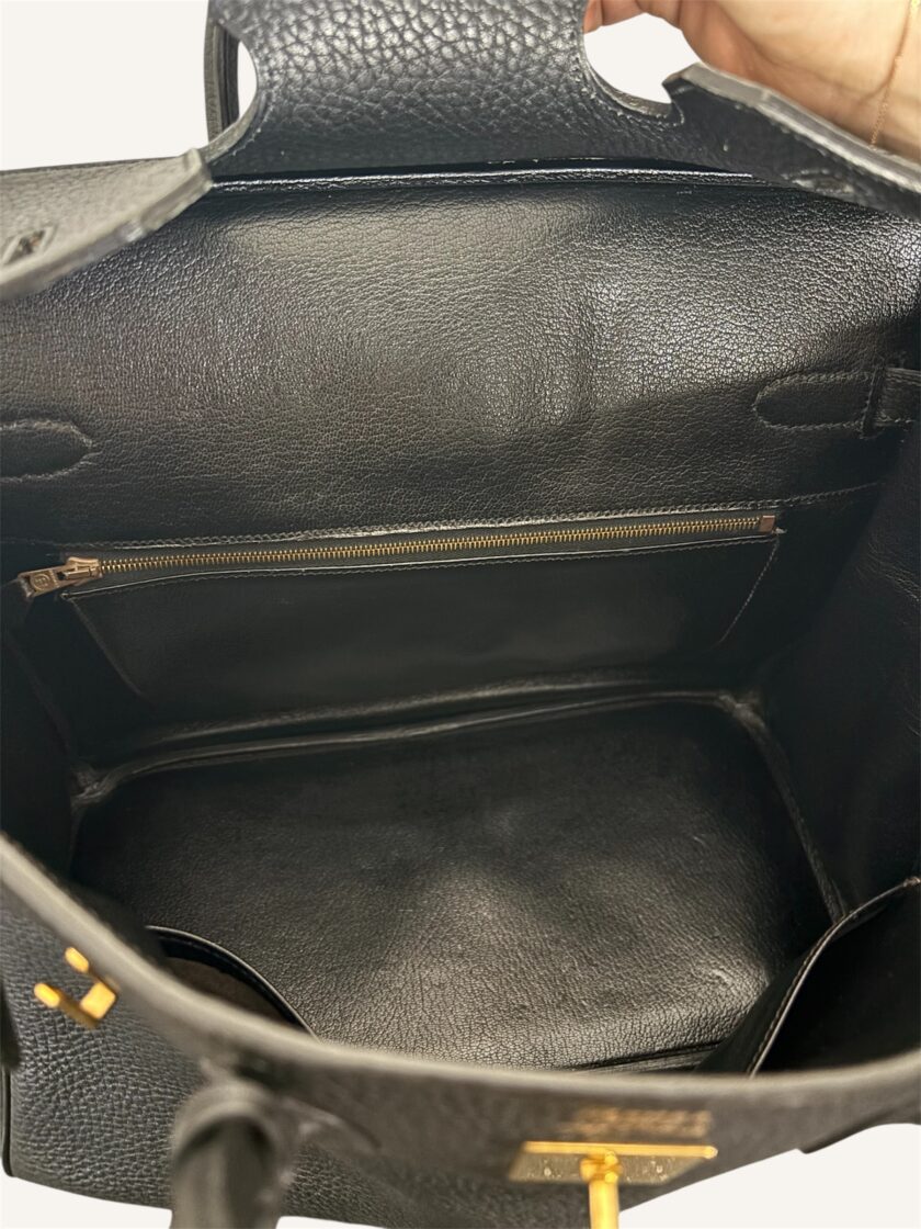 sac Hermès HAC 32 cuir Ardennes noir gold 1995