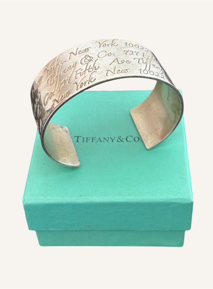 bracelet Tiffany argent massif New York Fifth Avenue 10022