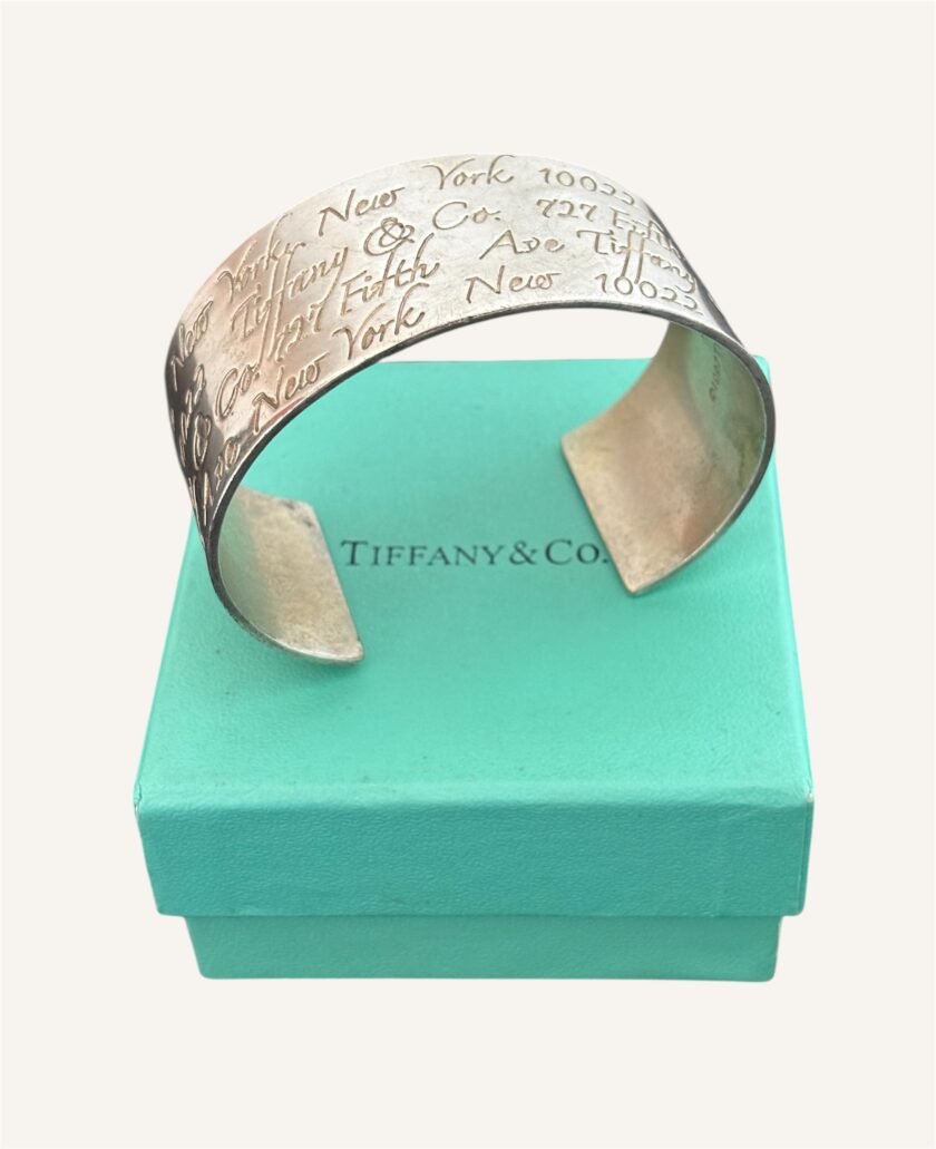 bracelet Tiffany argent massif New York Fifth Avenue 10022