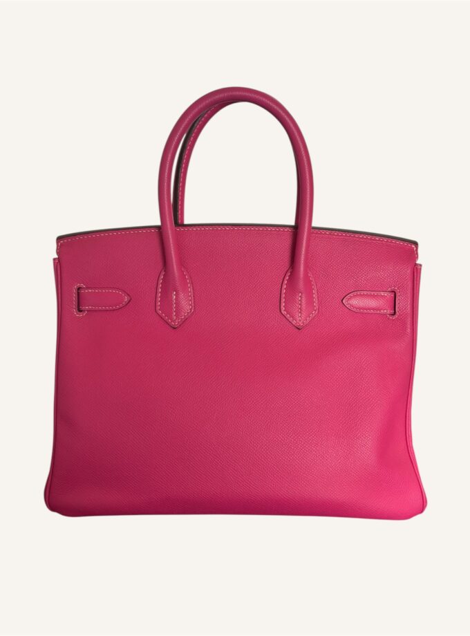 Sac Hermès Birkin 30 Epsom rose extrême / rouge