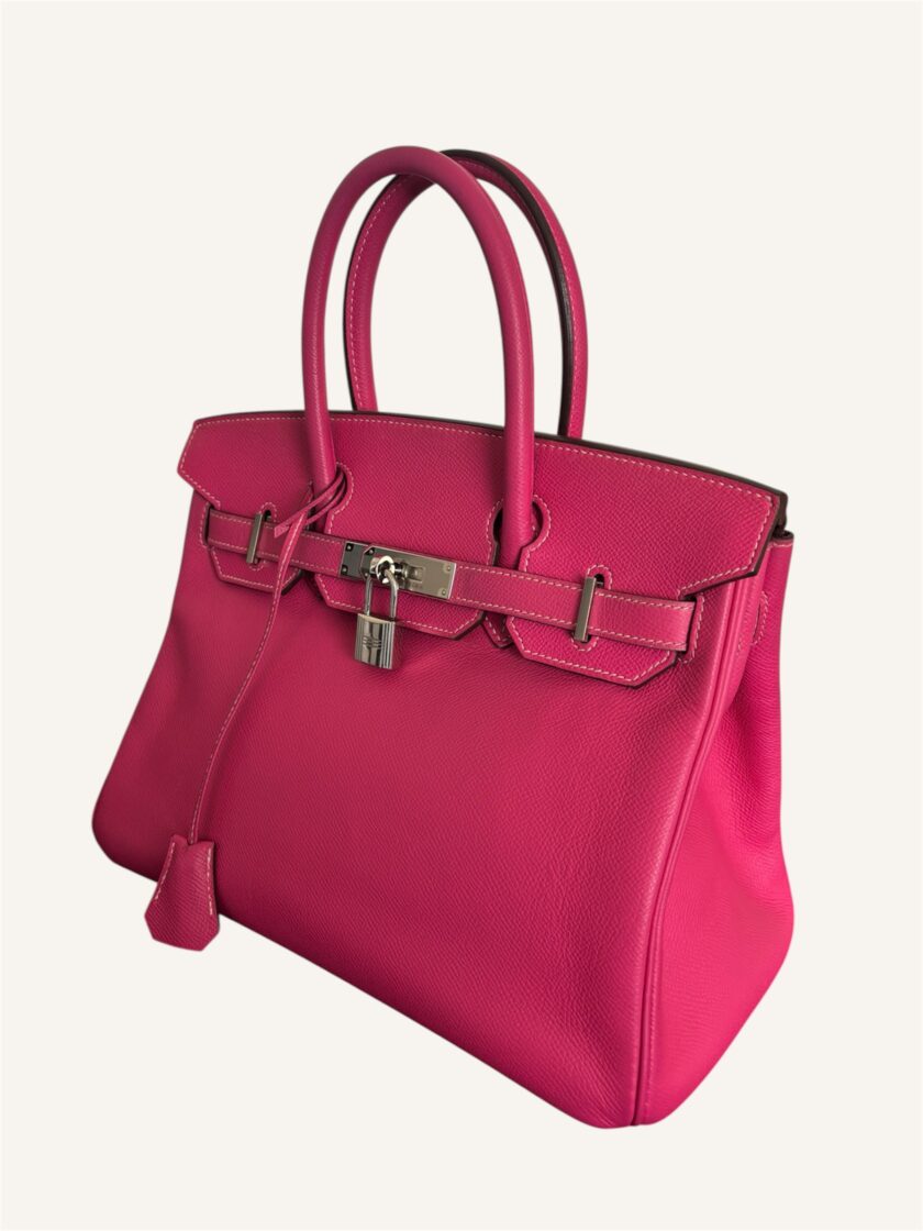 sac Hermès Birkin 30 cuir Epsom rose Extrême rare