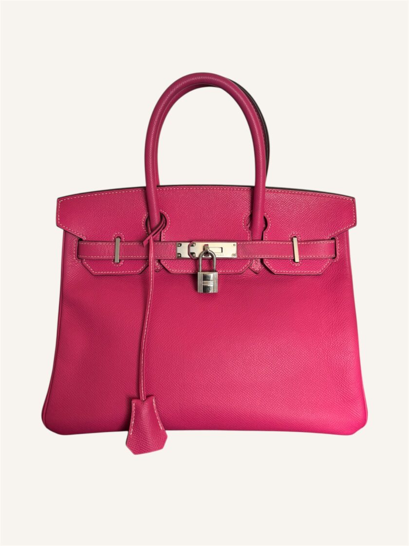 sac Hermès Birkin 30 cuir Epsom rose Extrême rare