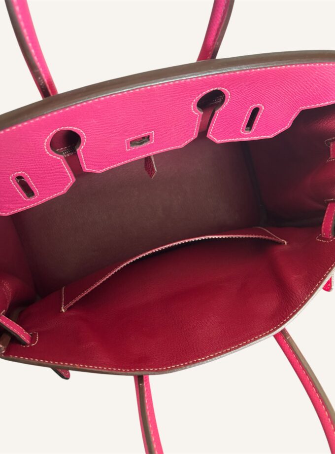 Sac Hermès Birkin 30 Epsom rose extrême / rouge