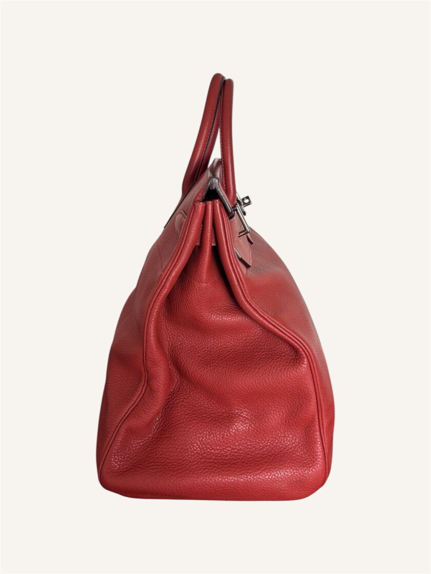 sac Hermès HAC 40 cuir taurillon rouge vénitien palladium 2009