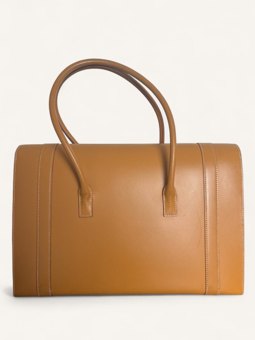 sac Hermès Drag 37 cuir Gold vintage 2000