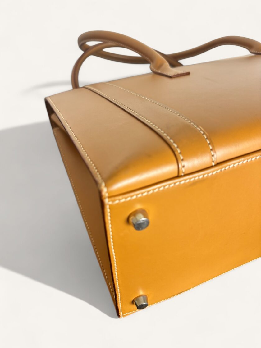 sac Hermès Drag 37 cuir Gold vintage 2000