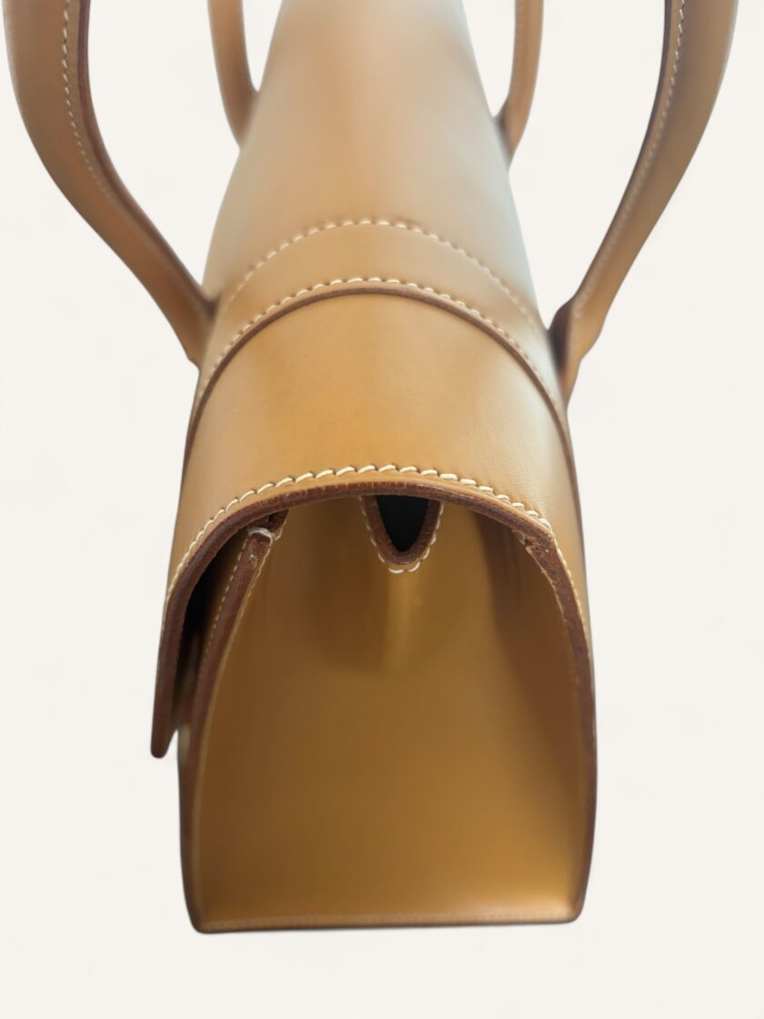 sac Hermès Drag 37 cuir Gold vintage 2000
