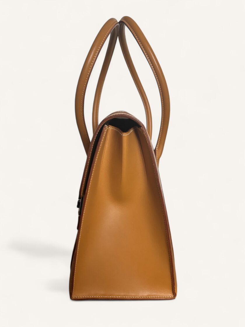 sac Hermès Drag 37 cuir Gold vintage 2000