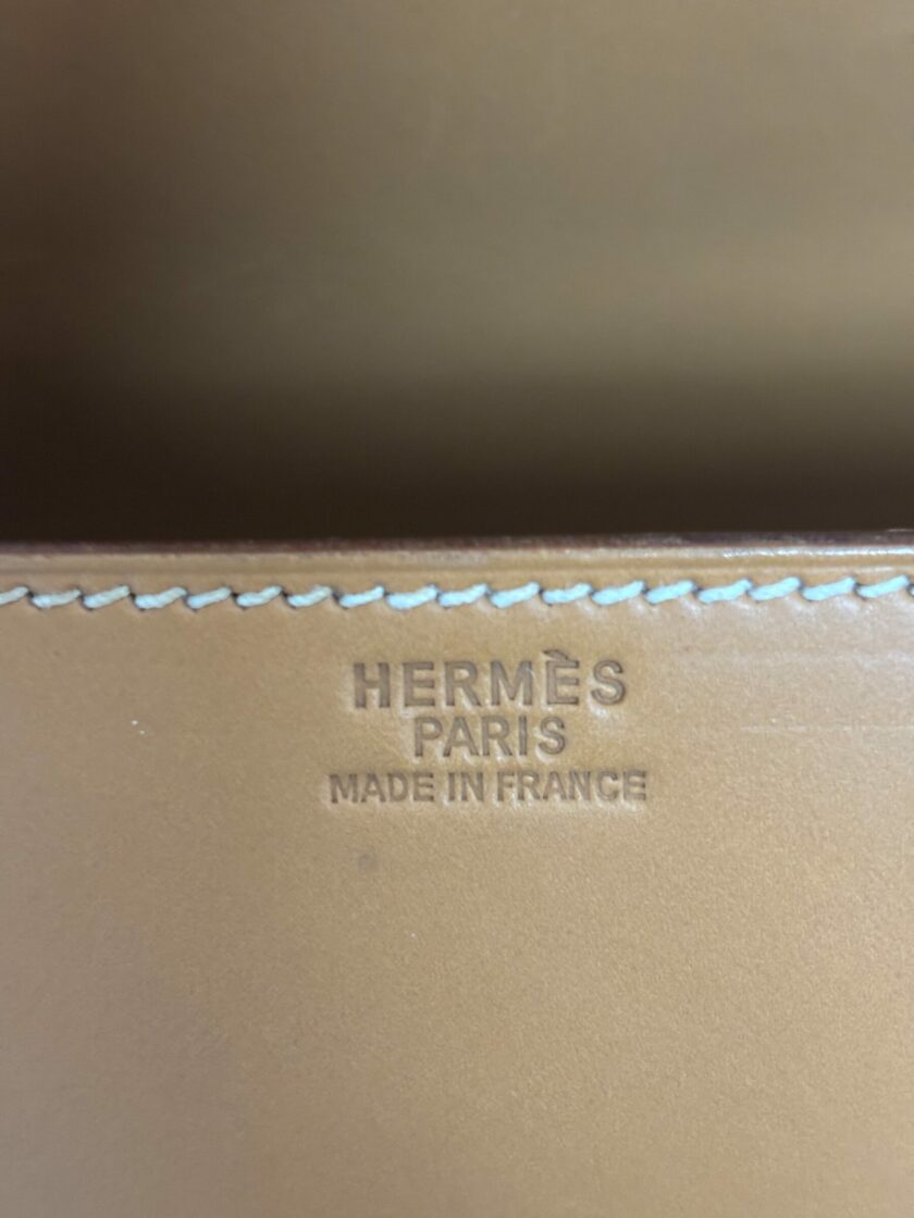 sac Hermès Drag 37 cuir Gold vintage 2000