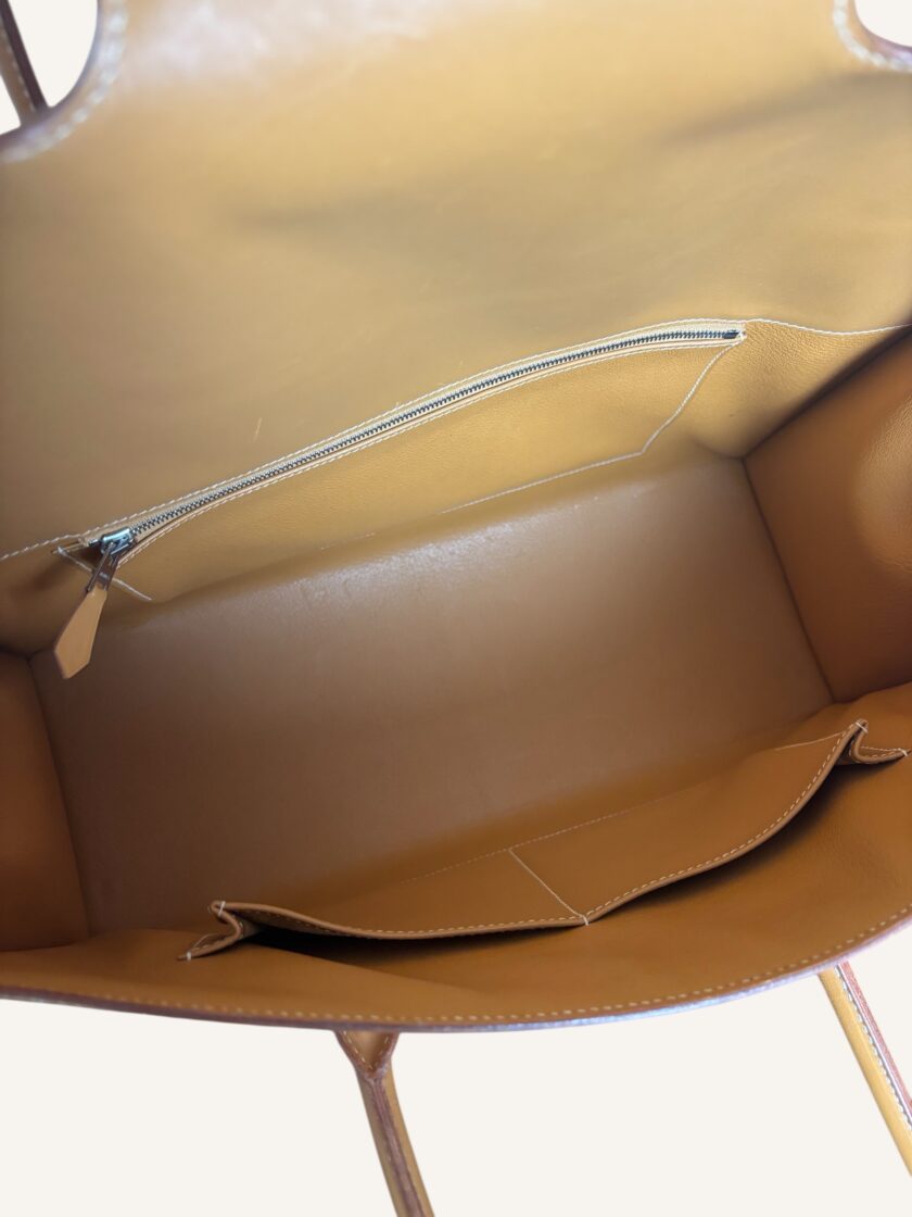 sac Hermès Drag 37 cuir Gold vintage 2000